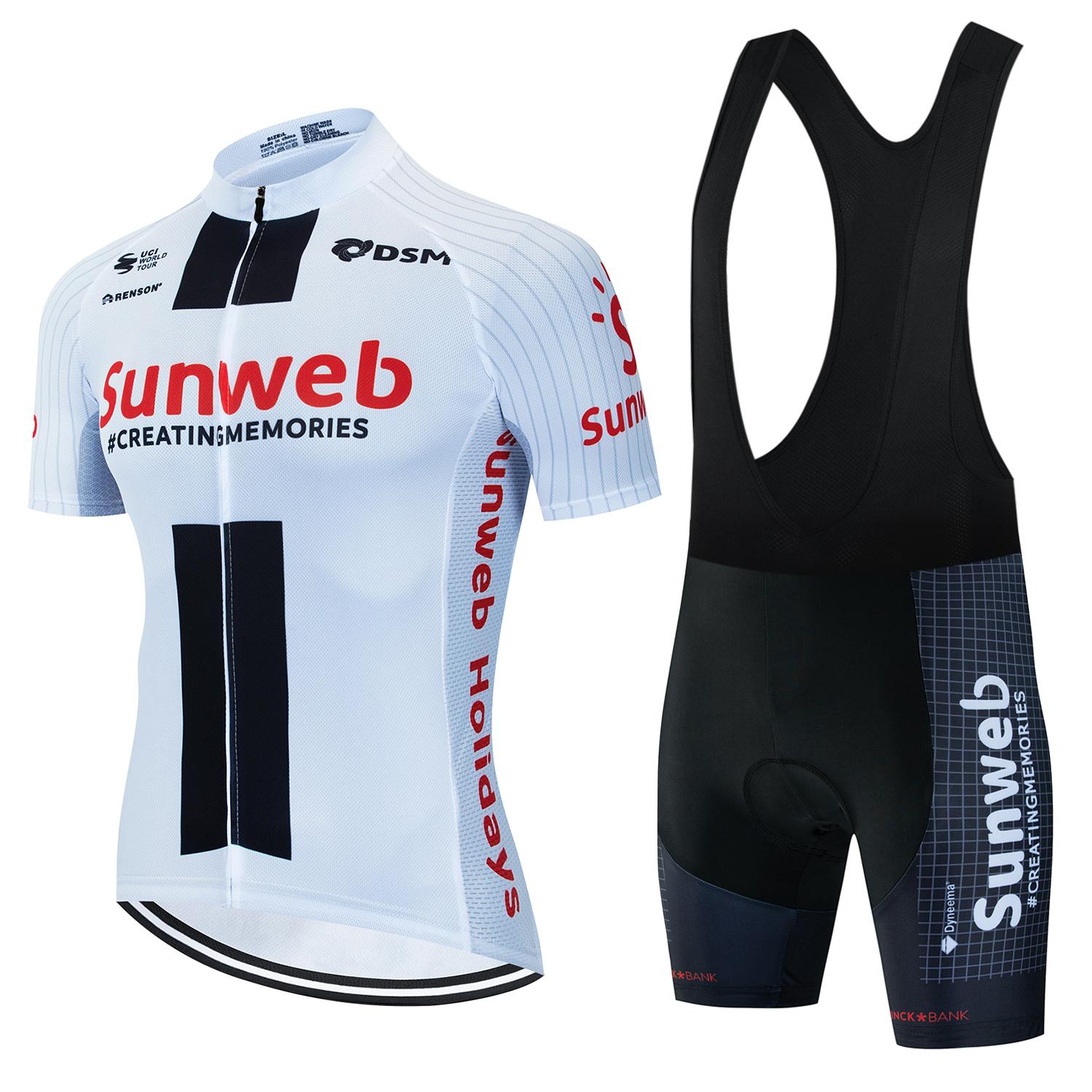 

Sunweb 7 Hour Ride Pad Maillot Cycling Road Man Mens Cycling Clothes for Men Mtb Sports Clothing Team Jersey Sets Long Padding 3XL