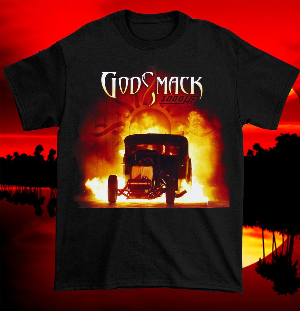 

Vintage GODSMACK 1000hp T Shirt Adut Black All Size S-4XL UR831 Unisex T-Shirt L
