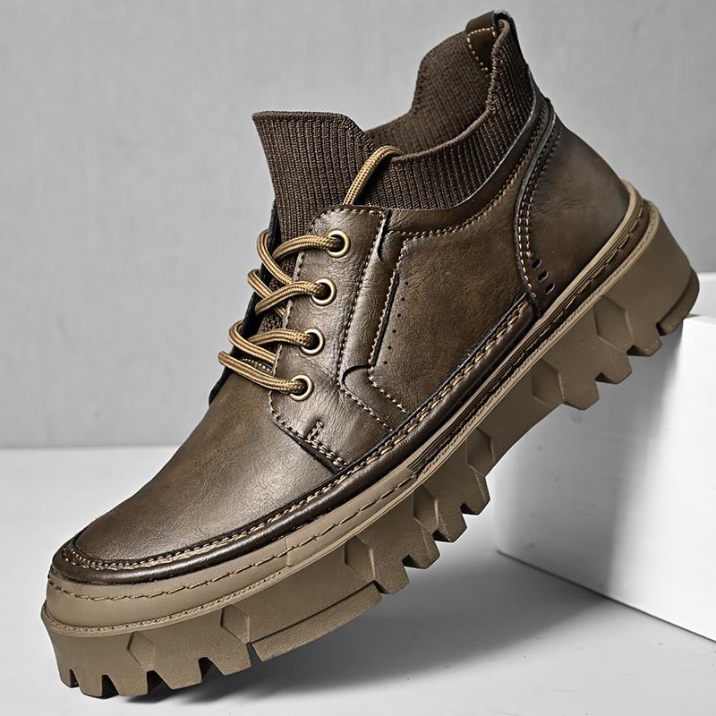 

High Quality Men s Autumn and Winter Comfortable Thick Soled High Top Boots Fashionable Brand Men s Outdoor Anti Slip Warm Boots for daily use 40