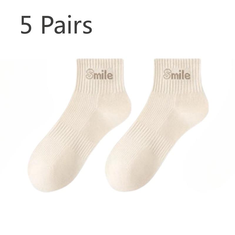 

5 пар женских тонких хлопковых носков на весну и осень 5 Pairs абрикосовый