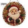 Kit Ornamento da Appendere Pittura Perle Finte Decorazione Festiva per la Casa di Natale, Kit Fai da Te con Perline 3D Decorazione Calza Artigianato Artistico, Pannello con Gemme Acriliche