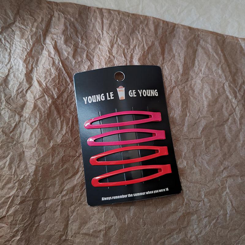 

4pc Cute Candy Colorful Alloy BB Hair Side Clips Hairpin for Girls Women Child Holiday Party Gift Hair Accessories Ornament