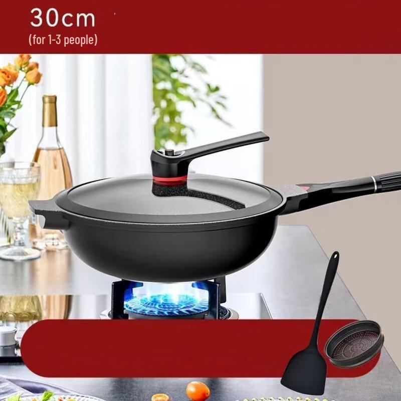 Wutuo Non-Stick Stir-Fry Wok with Steamer