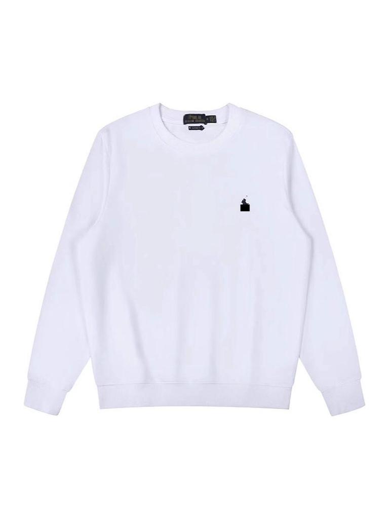 Unisex Pure Cotton Long-Sleeve Thin Autumn Casual Polo Hoodie - Solid Color