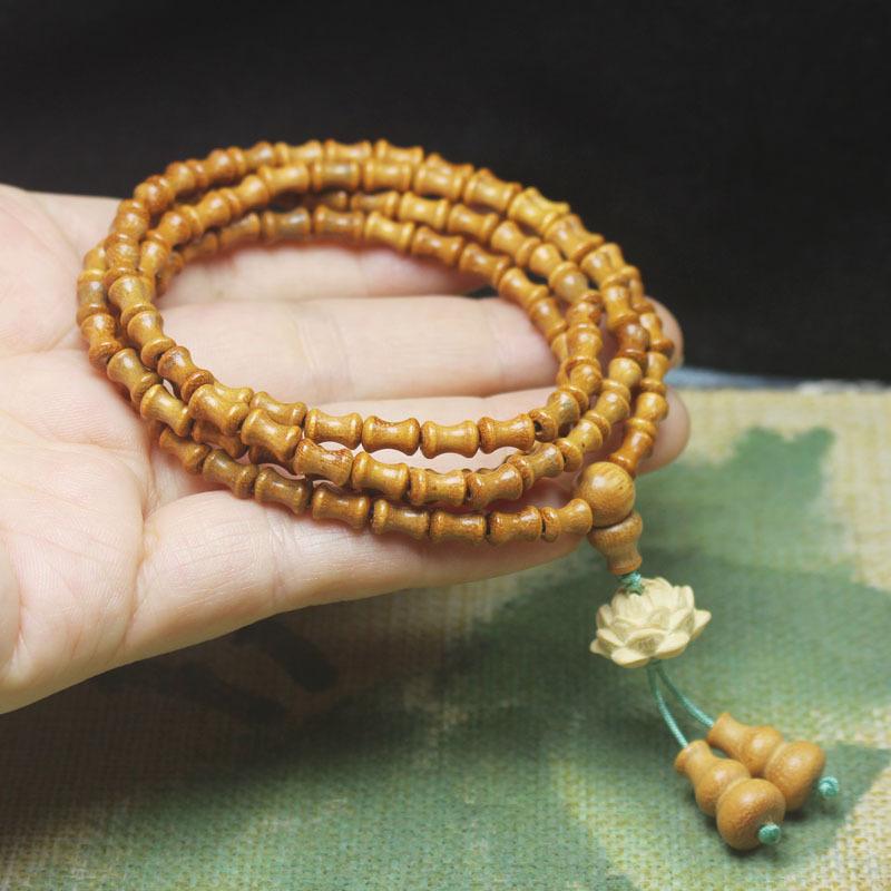 Сандаловое дерево Бамбуковый Узел Многооборотный Браслет Унисекс Лотос Деревянный Модный Подарок Ювелирные изделия