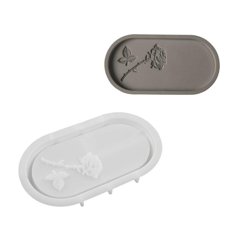 Easy to Use Silicone Mold Creating Decorative Trays Moulds with Unique Elliptical Shape Suitable for Gifting Making