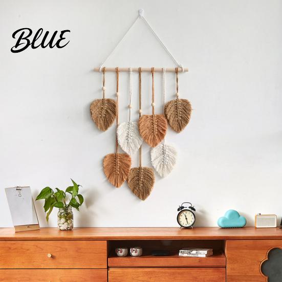 Harmony Creating Wall High Quality Macrame Handmade Large Boho Art Decor Yarn Woven Tapestry Leaf