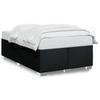 Bed Frame without Mattress Black 120x190 cm Fabric
