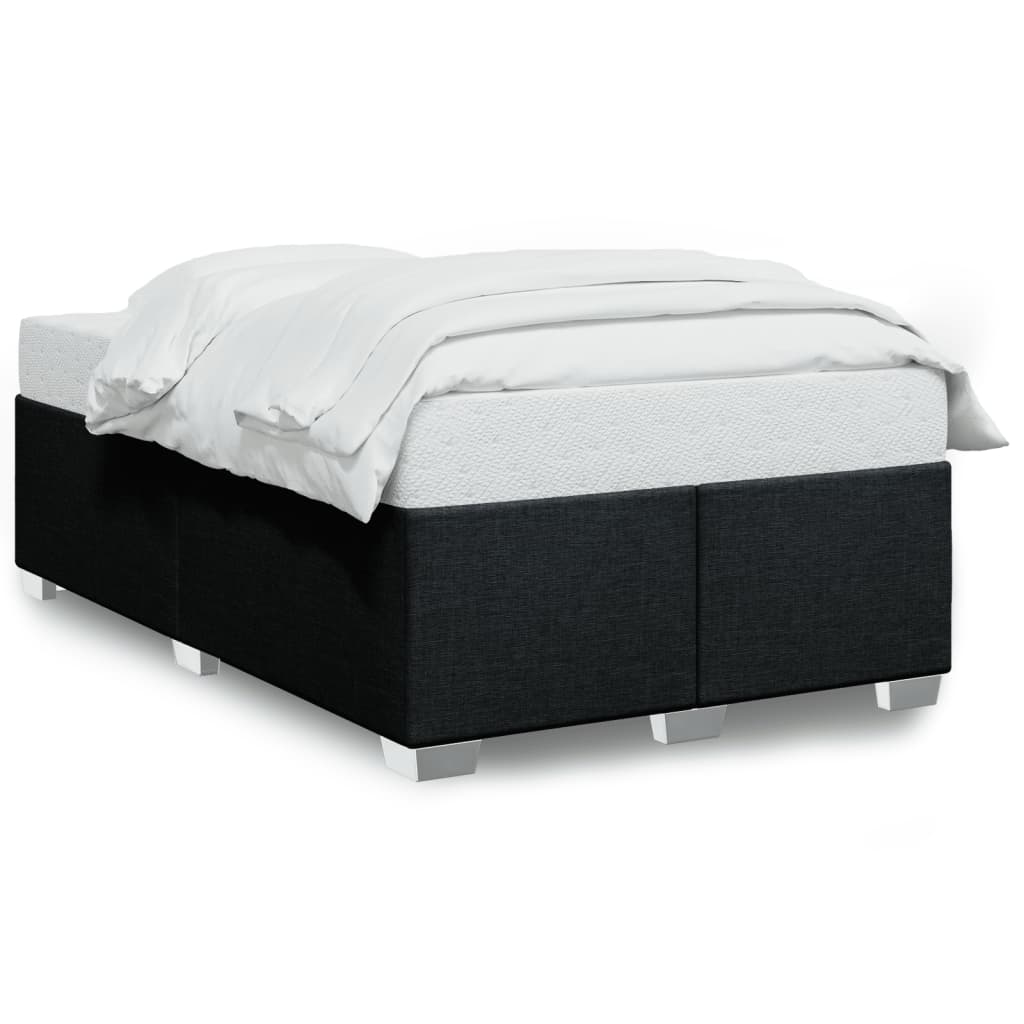 Bed Frame without Mattress Black 120x190 cm Fabric