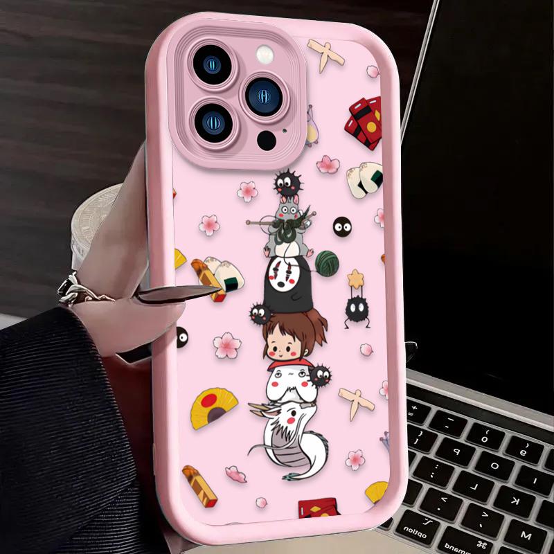 Cartoon Cute T-Totoros Phone Case For iPhone 17 Air 16 16E 15 14 13 12 11 Pro Max X XS X S Max XR SE 2020 SE4 7 8 Silicone Cover