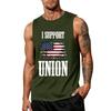 Men's Sleeveless Casual Tank Top Labor Day Graphic Shirt Support Union Printed Muscle Tee Comfortable Fit