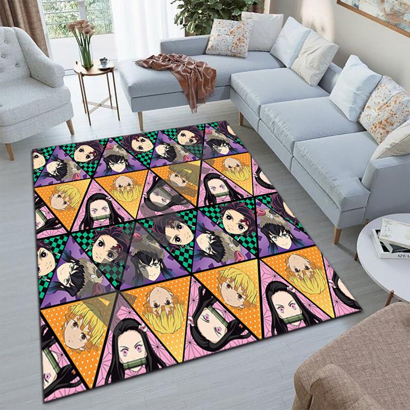 Japanese Manga Artist Koyoharu Gotouge's Demon Slayer Carpets, Home Decor, Non-slip Door Mats, Hallway Seat Mats, Outdoor Picnic Mats, Rugs H29