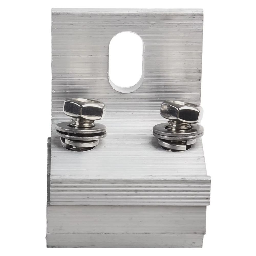 1Pcs Silver Solar Panel Clamp Anodized Photovoltaic Fixing Clip  for Off Grid Solar Power System