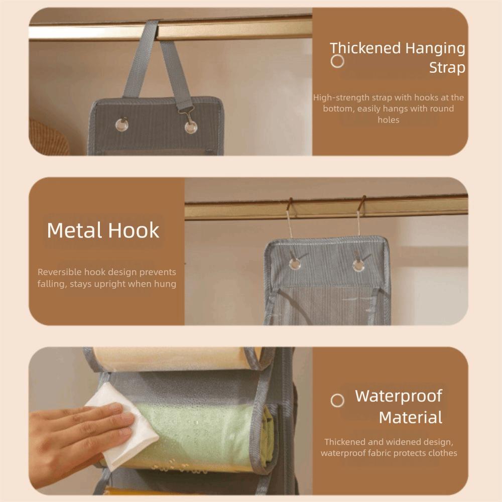 Foldable Compartment Storage Hanger Roll Organiser Closet Storage Hanger  Closet Organisation