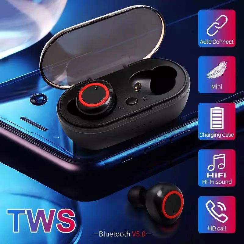 Bluetooth Headphones TWS2 Wireless Headphones 5.0 Touch in-ear Headphones Bluetooth Headphones