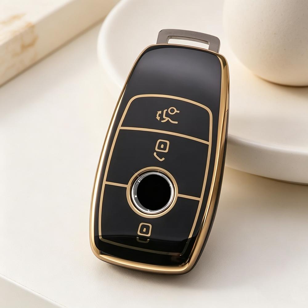 3 Buttons Tpu Car Key Case Cover For Mercedes Benz E C S Glc Class E200 E400 E63 W213 S550 S560 C260 A200 Key Holder Keychain