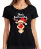 Frohe Weihnachten Rudolph Rote Nase Weihnachtsmütze Kinder Lustig Damen T-Shirt