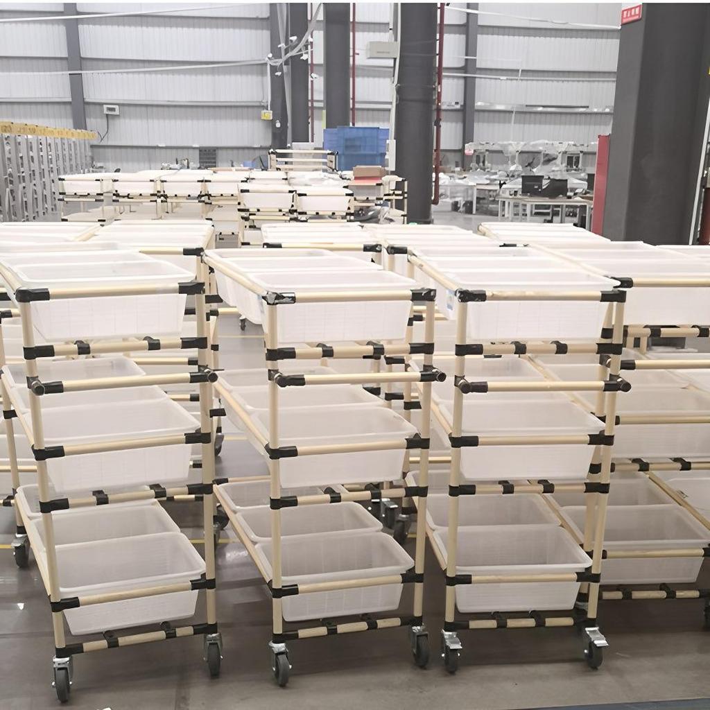 Lean Multi-Layer Movable Sorting Cart with Silent Wheels