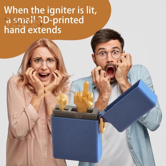 Funny Quit Smoke Middle Finger Igniter 3D Printed Fun Mischievous Gift Humorous Igniter Gift for Quitting Christmas Birthday