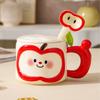 Creative Cute Apple Water Cup High Value Ceramic Mug with Lid Spoon Practical Souvenir Gift Box