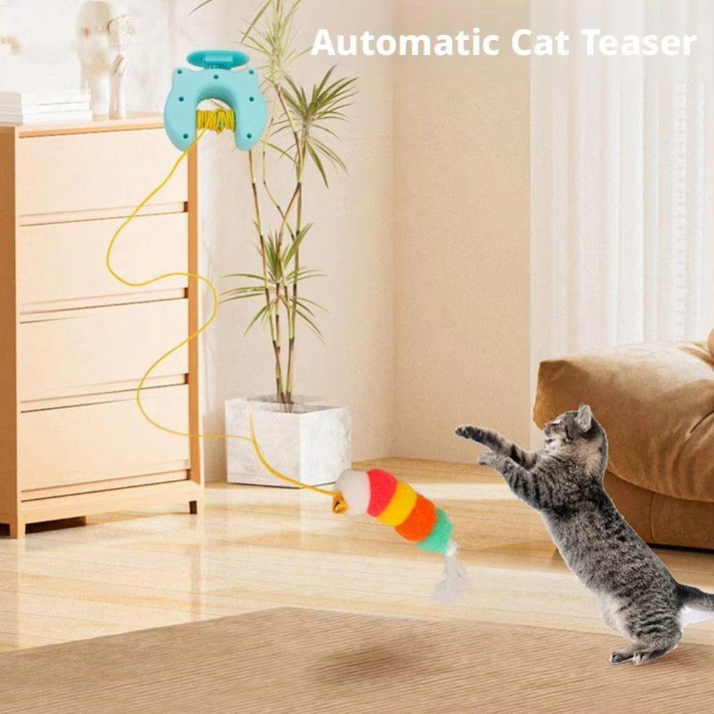 Funny Electric Door Hanging Toy Automatic Lifting Interactive Cat Yoyo Ball  Cat Supplies