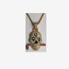 European and American Personalized Gold and Silver Trendy Brand Skull Pendant Micro Inlaid with Zircon Mens Necklace Accessories