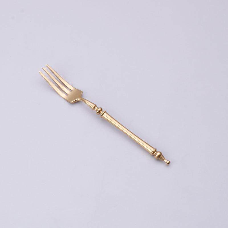 304 Stainless Steel Western Cutlery Set: Knife, Fork, Spoon, Coffee Spoon, Roman Column Design, European Style, 4-Piece