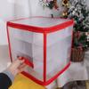 64-Grid Baubles Storage Box Folding Translucent Christmas Ball Storage Containers Dual Zipper with Lid Xmas Ornament Storage Box