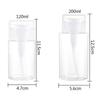 2 Clear Pump Bottle Dispensers Press-down Reusable Travel Bottle Set for Makeup, Nail Polish Cleaning, Cosmetics Storage.