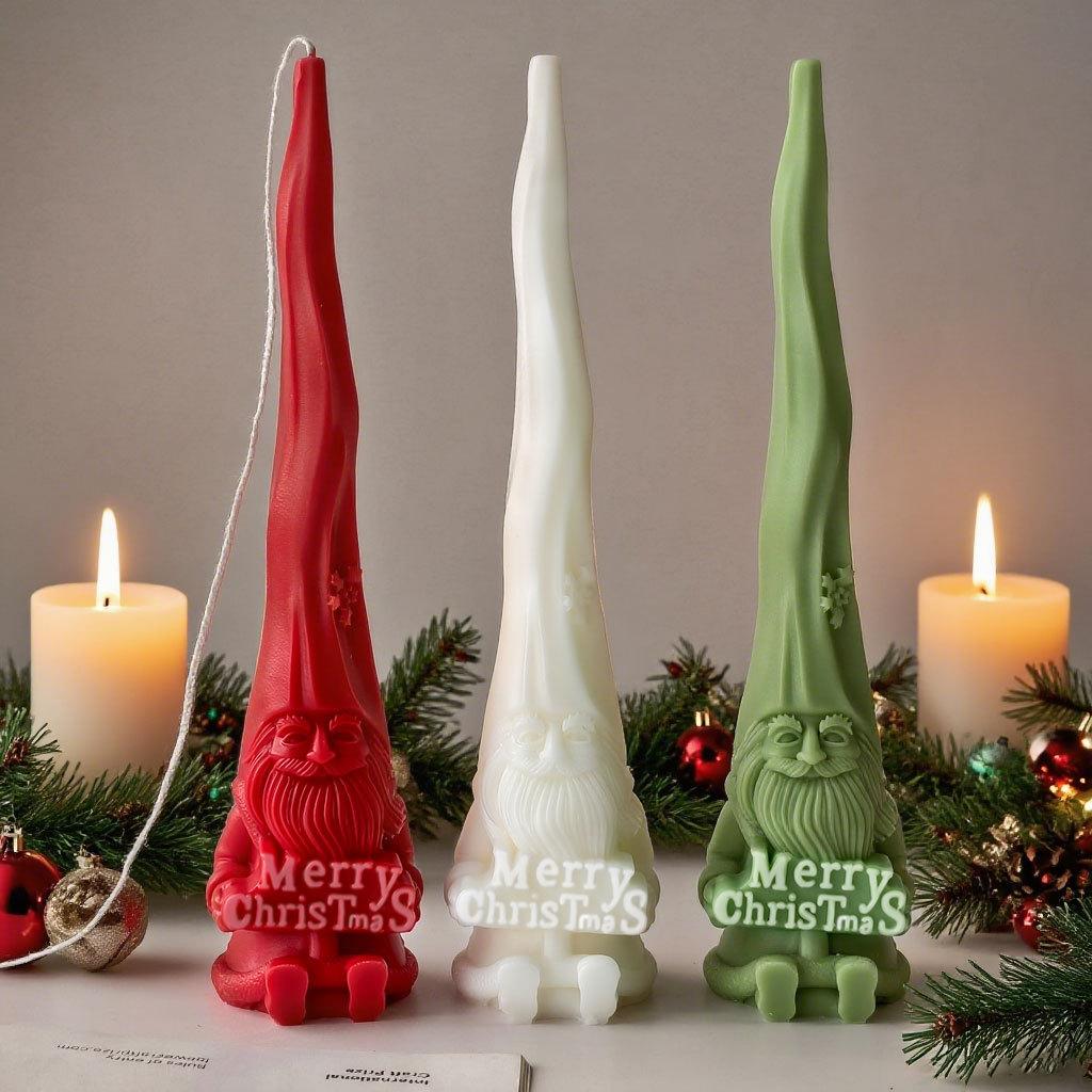 Long Pole Candle Santa Claus Silicone Candle Mold Handmade Aroma Candle Long Rod Mould Merry Christmas Candle Making Supplies