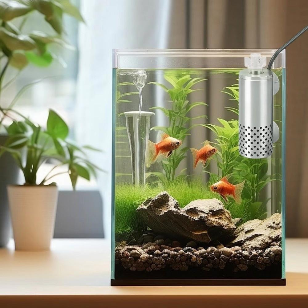 Edelstahl Aquarium Oberflächenölskimmer Selbstansaugender Fischtankfilter Ölfilmbearbeiter