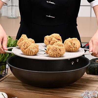 Coperchio Anti-sversamento in Silicone Resistente alle Alte Temperature Riutilizzabile Copertura da Cucina con Maniglie Anti-scottatura Design con Foro per il Vapore Griglia Pieghevole per Cottura a Vapore