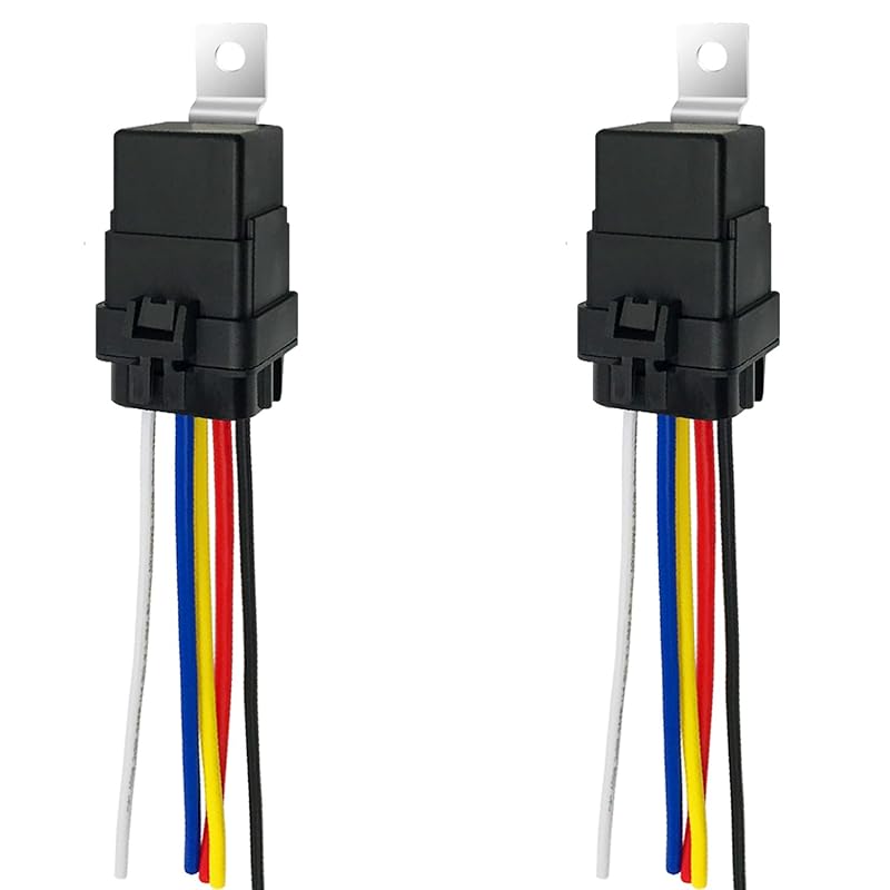 Irhapsody Relay 24V, 30/40 Amp Waterproof Relay Kit, 5-Pin SPDT Automotive Relay, Pack Of 5