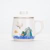 Shangqi Ceramic 3-Piece Office Tea Filter Mug Set