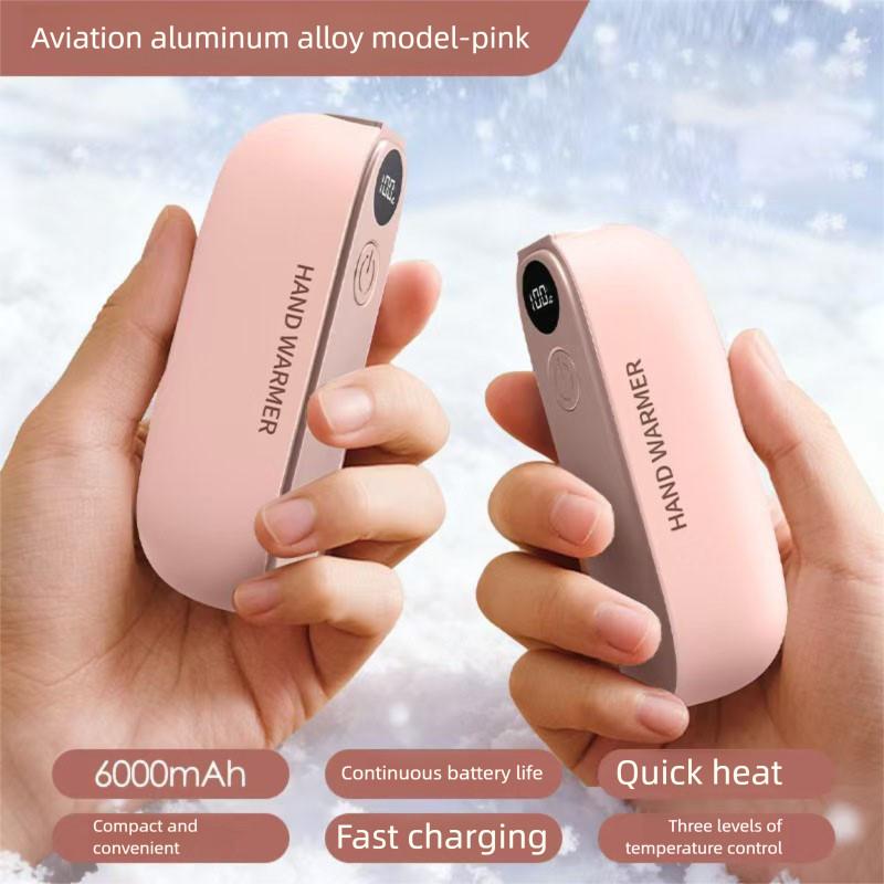 2-in-1 Magnetic Dual Electric Hand Warmer Portable Pocket Handwarmer 360° Surround Heating Warm Hands Treasure