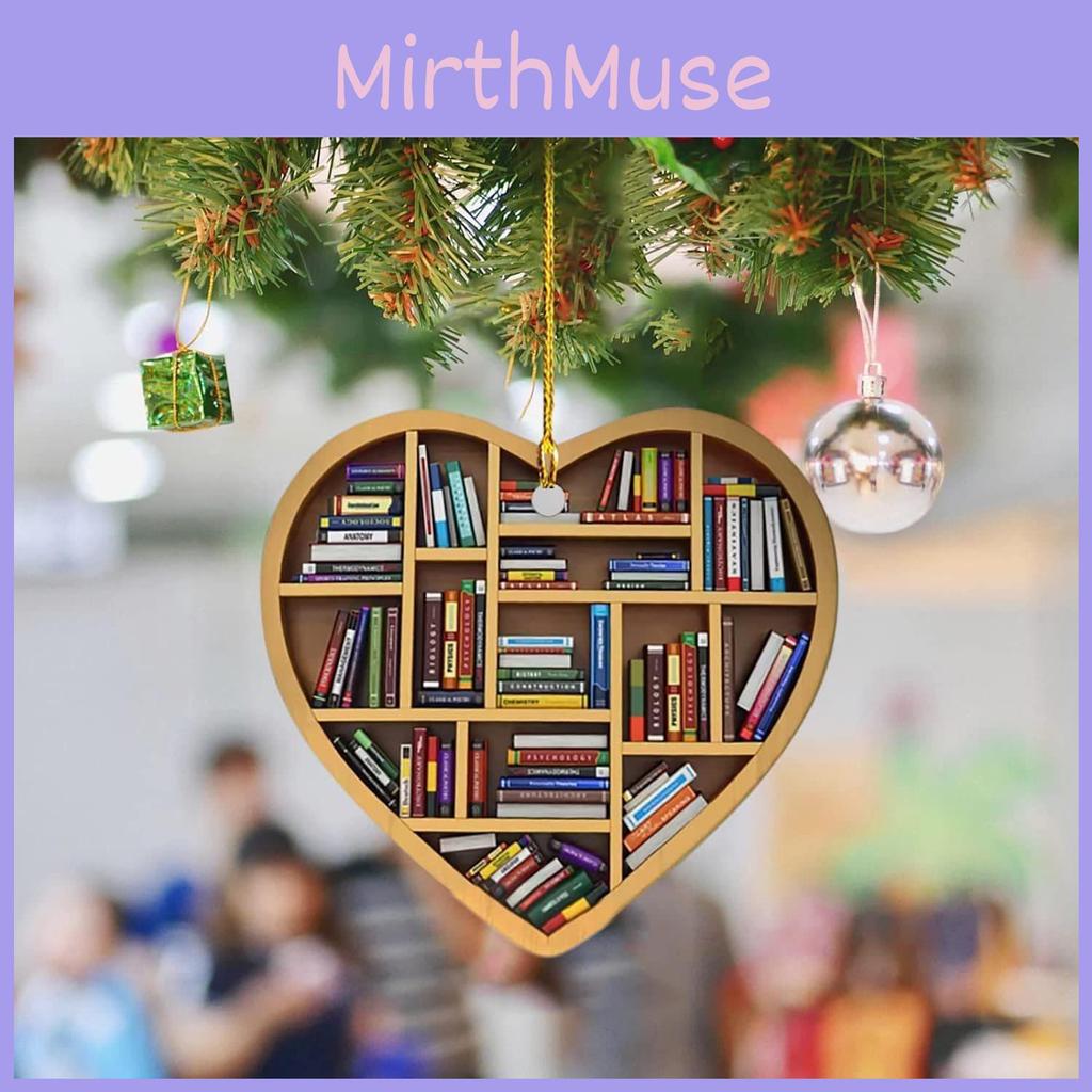 Modern Heart Shaped Acrylic Decorative Ornament For Readers And Librarians Car Interior Decor