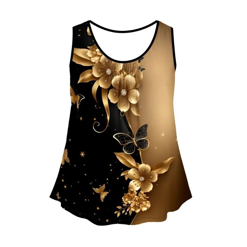 Women's Sleeveless Vest Creative Colorful Pattern Printing Comfortable Soft Fashionable Versatile Summer Oversized Vest