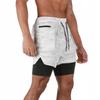 New Sports Lace-Up Shorts Men'S Summer Sports Fitness Double-Layer Breathable Shorts For Men