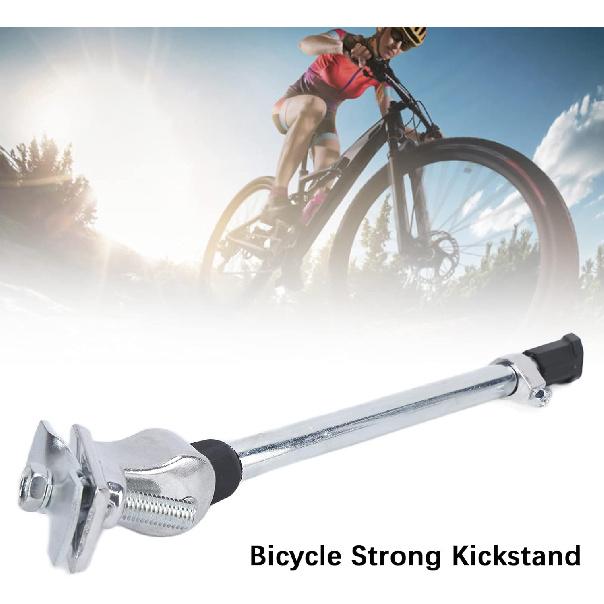 Kickstand, Aluminum Alloy Center Mount Kickstand for 24-27 Inch Mountain Road Bikes (Silver)