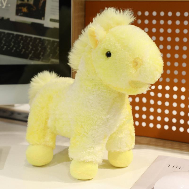 

Cute rainbow pony doll plush toy pony doll children s company soothing rag doll birthday gift 22cm
