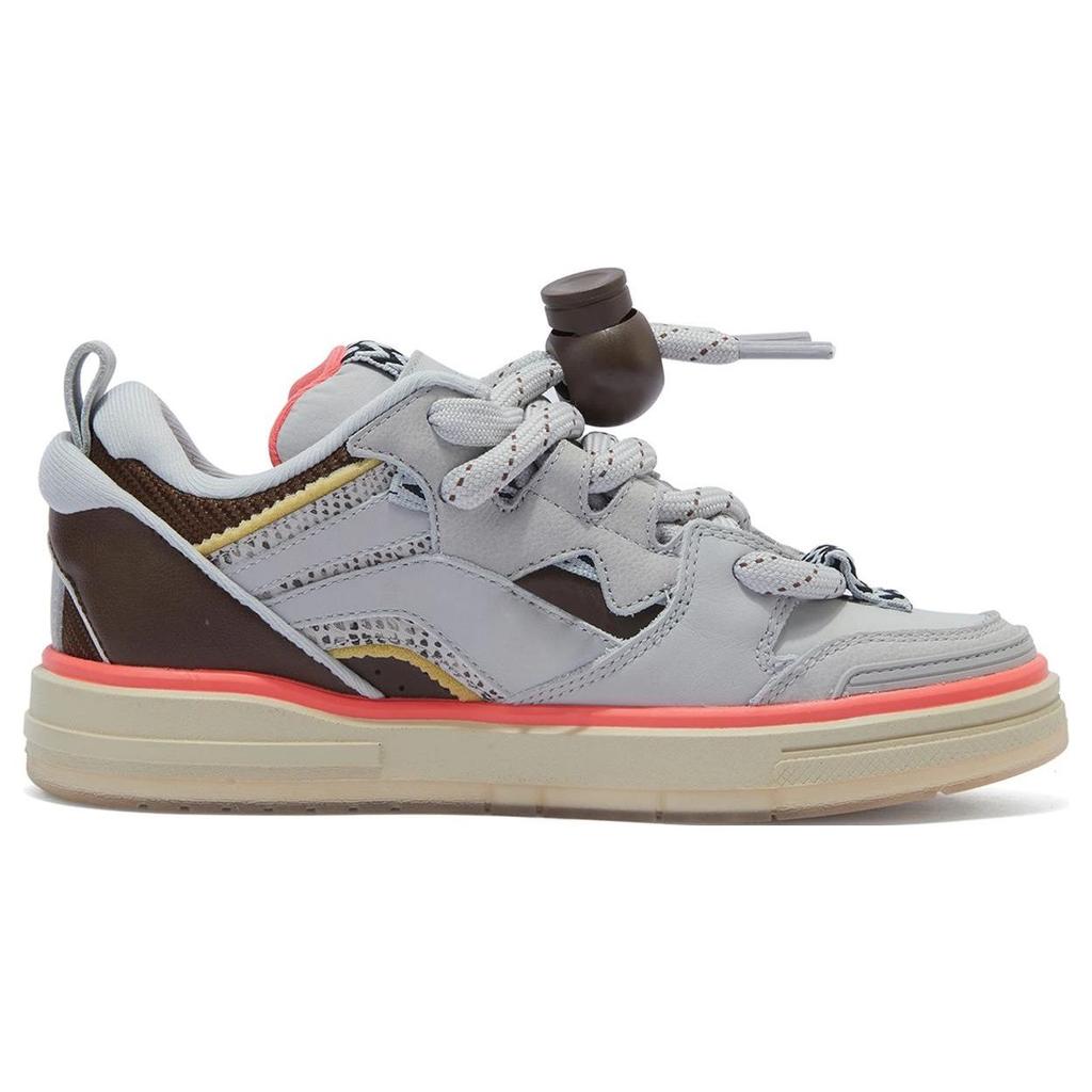 Li Ning Weiwu Swag Comfortable Soft Elastic Non-Slip Wear-Resistant Low-Top Gourd Lock Low-Top Bread Skate Shoes Men Skate Shoes Clay-Brown AECT053-2