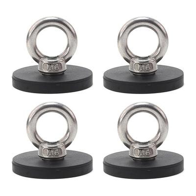 Super Strong Neodymium Magnet 43mm Stainless Magnetic Mount for Car and Wall Mounting of Hooks, Diameter, Rubber-Coated Steel, Rust-Resistant,