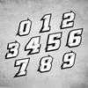 Rainbow Motorcycle Racing Number Stickers Waterproof UV Resistant Adhesive Decals