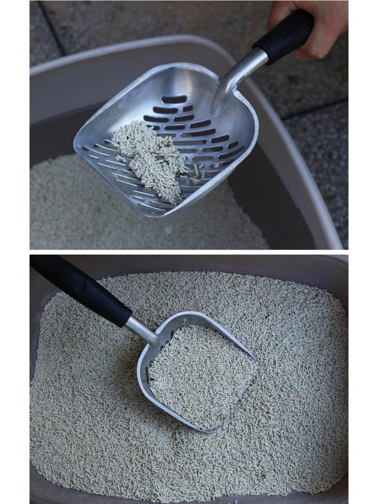 Aluminum Alloy Cat Litter Scoop with Hollow Design for Quick Cleaning