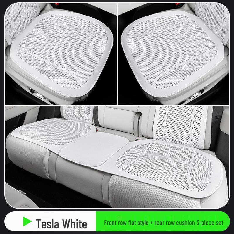 Universal Perforated Breathable Car Seat Cushion for Five-Seat Vehicles - Year-Round Ventilation