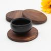 Sottobicchiere Quadrato Rotondo in Legno di Noce per Caffè Tè Teiera Tazza Tazza Ciotola Sottopiatto Tappetino