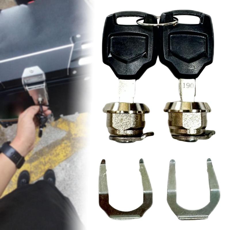 Metal Motorcycle Trunk Lock Cylinder Kit Easy Tall Rear Tail Box Lock for Motorbike Top Box Storage Accessories