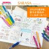 Zebra Snoopy Gel Ballpoint Pen Sarasa Clip Wakuwaku Stationery Simple Art 0.5mm 3-Pack (Black, Black, Red) JJ29-SN-WS-AZSA0