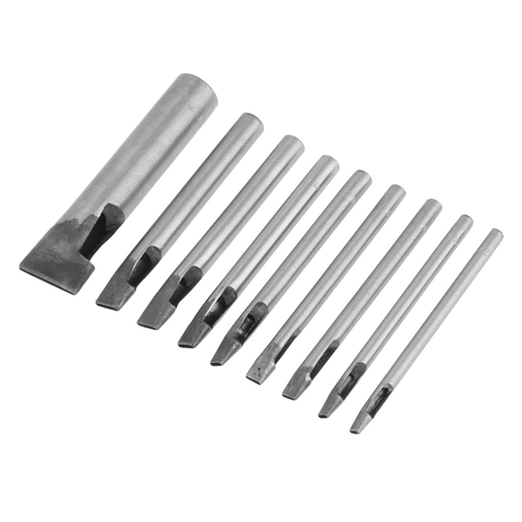 2mm 9pcs Leather Oval Shape Hole Punch Kit Cutter Hollow DIY Tool