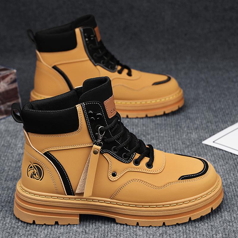 

Мужские походные ботинки для активного отдыха, мужская повседневная обувь в стиле ретро, 2025, новые удобные износостойкие рабочие ботинки для мужчин, Zapatos Para Hombre 39 хаки